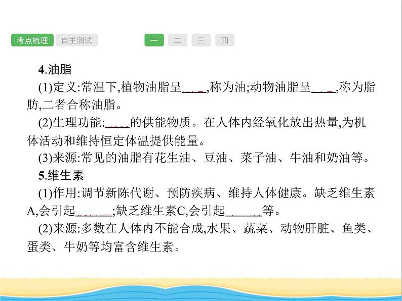 中考化学总复习优化设计专题基础知识过关第十二单元化学与生活课件第5页