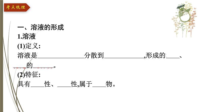 人教版中考化学一轮复习课件第九单元 溶液第4页