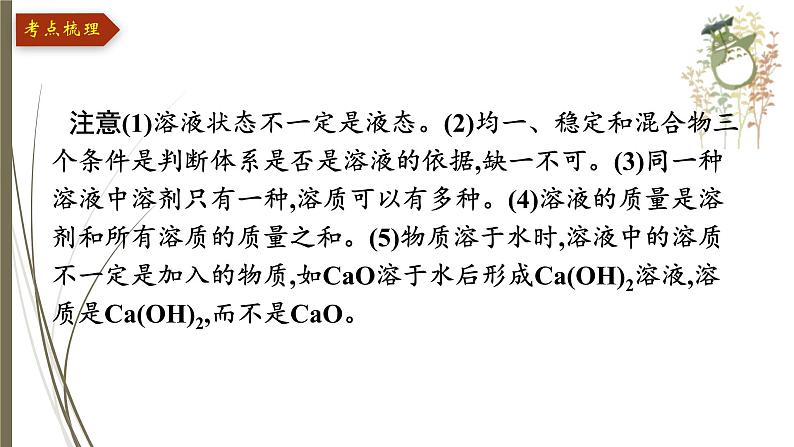 人教版中考化学一轮复习课件第九单元 溶液第6页
