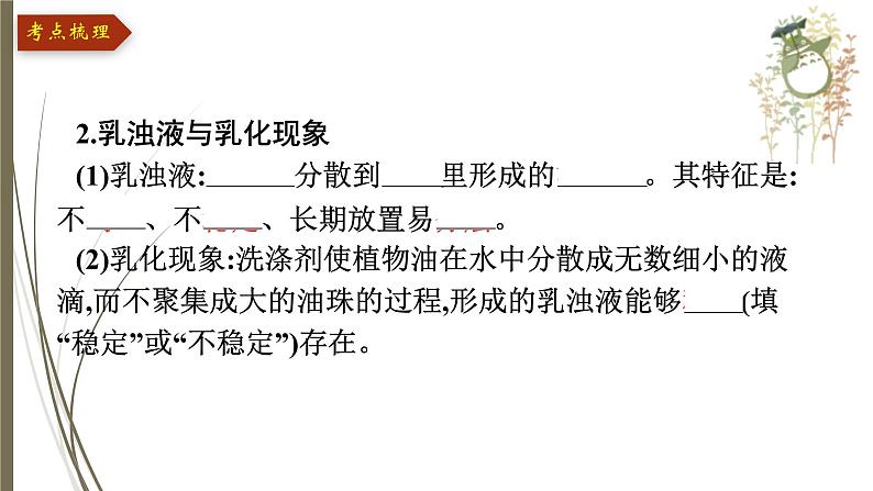 人教版中考化学一轮复习课件第九单元 溶液第7页