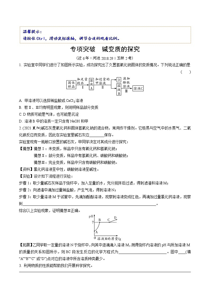 06.专项突破 碱变质的探究第1页