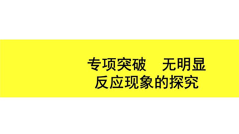 07.专项突破 无明显反应现象的探究第1页