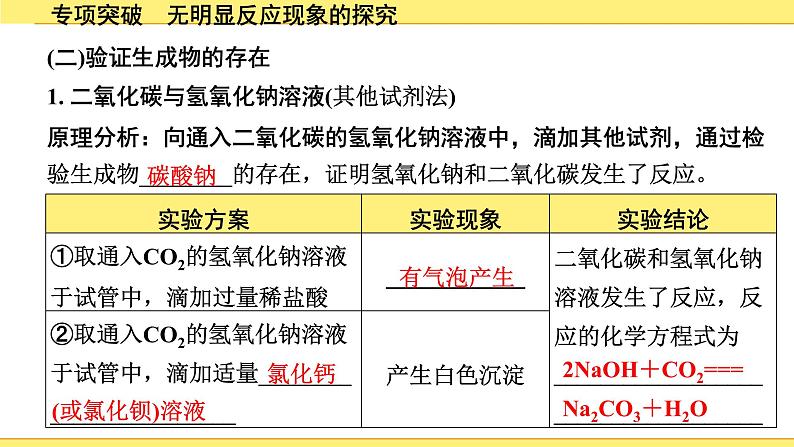 07.专项突破 无明显反应现象的探究第6页