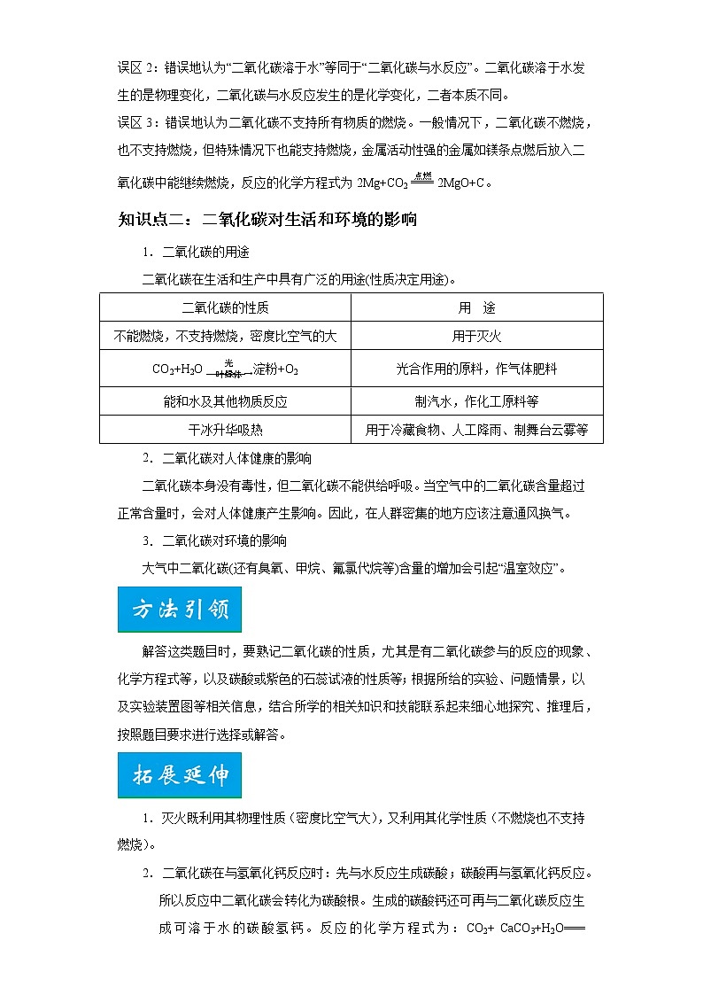 考点22碳的氧化物(解析版)-2022年化学中考一轮过关讲练(人教版)学案第2页