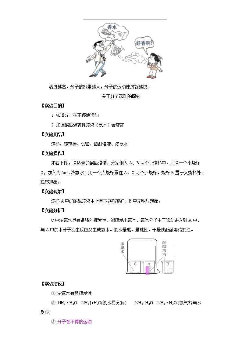 考点10分子和原子的性质(解析版)-2022年化学中考一轮过关讲练（人教版）学案02