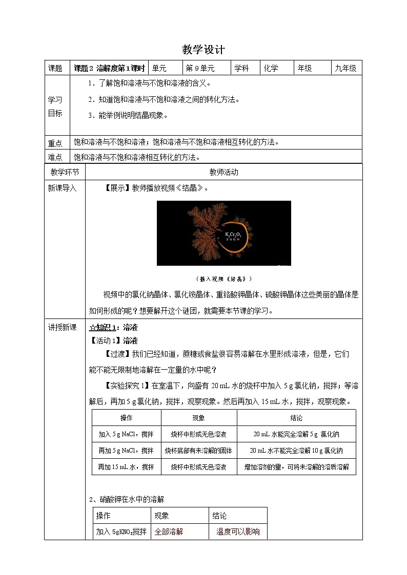 9.2.1 溶解度(课件+教案+练习)01