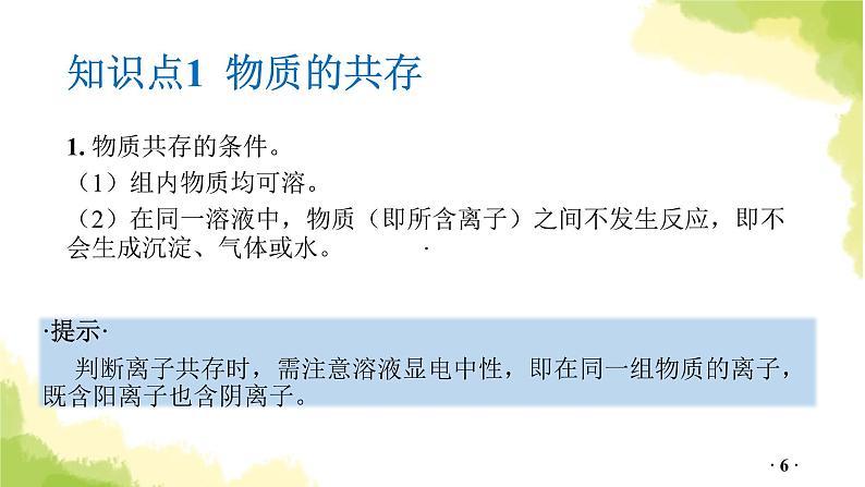 第19讲 物质的共存、检验与鉴别、分离与除杂PPT课件第6页