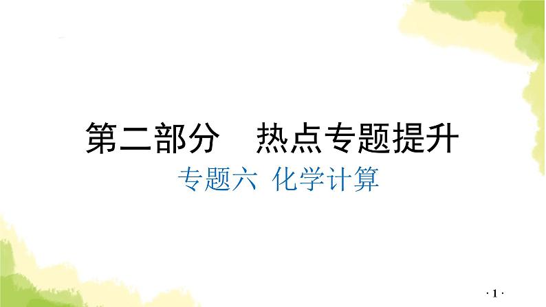 专题六 化学计算PPT课件第1页