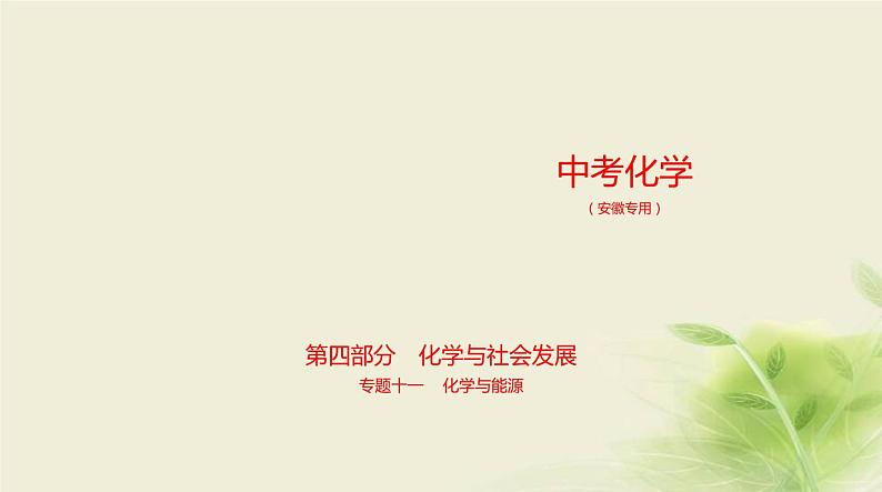 11专题十一化学与能源第1页