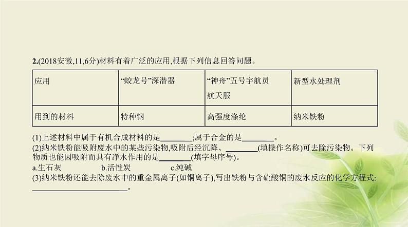 16专题十六与日常生活有关的材料题第4页