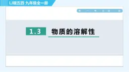 鲁教五四版九年级全一册化学 第1单元 1.3 物质的溶解性 习题课件