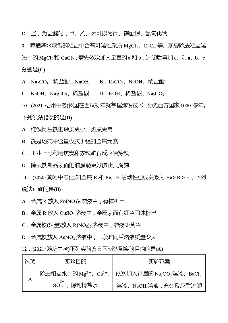 期末测评挑战卷(第七~十一单元) 试卷(教师版)—2020-2021学年九年级化学鲁教版下册第3页