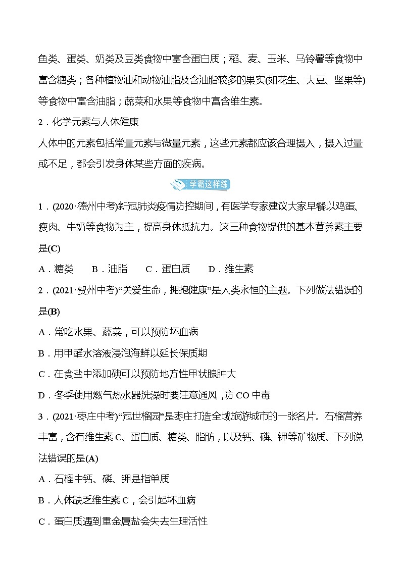 第十单元 单元复习课 学案—2020-2021学年九年级化学鲁教版下册03