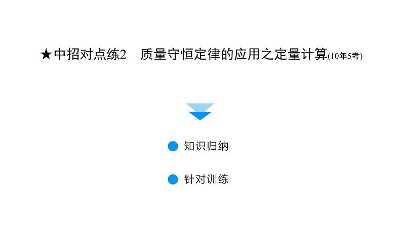 2022届中考化学综合复习 第1部分 第5单元 中招对点练2课件PPT第2页