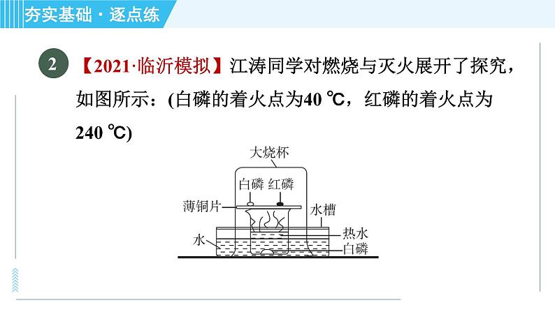 科粤版九年级上册化学 第3章 3.3.1 燃烧的条件 习题课件第4页