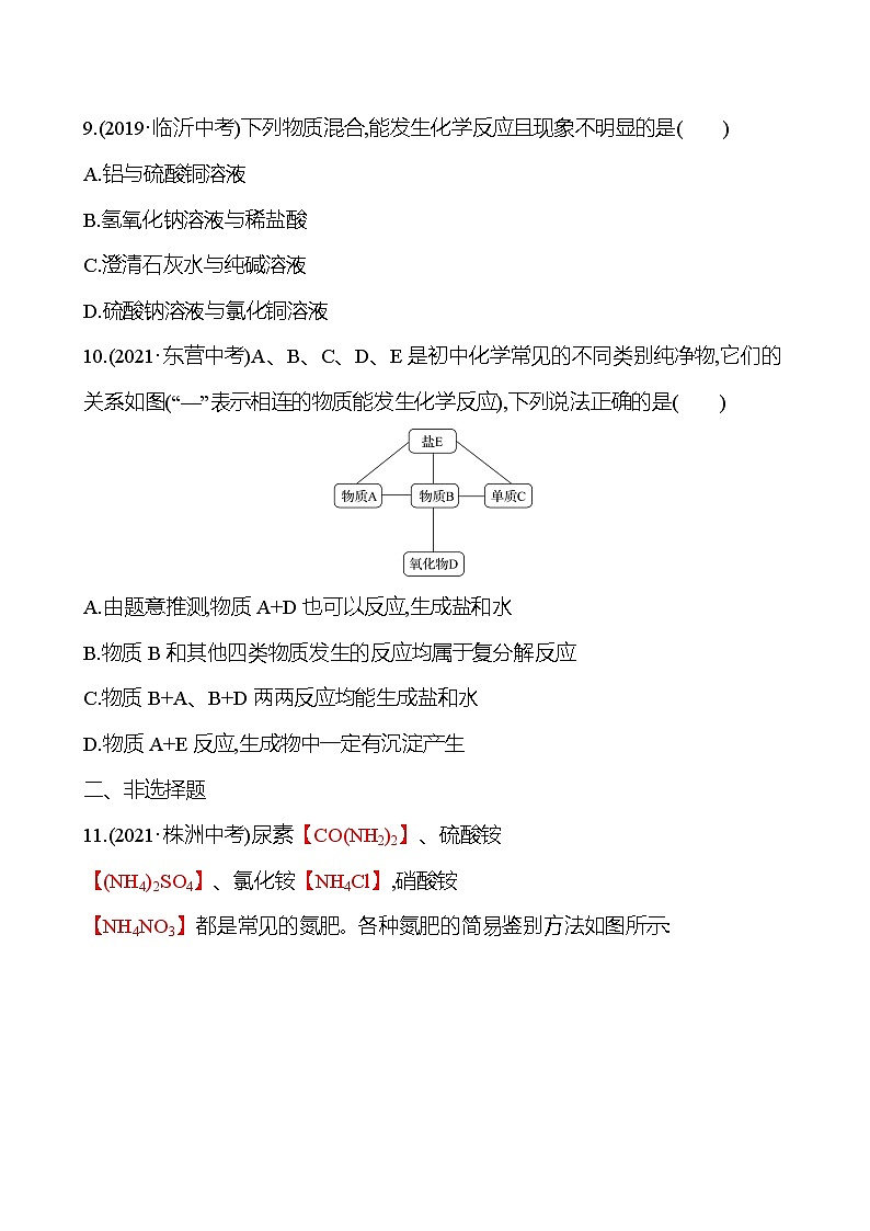 安徽中考复习 高效提分作业 第十一单元 盐 化肥 (学生版)第3页