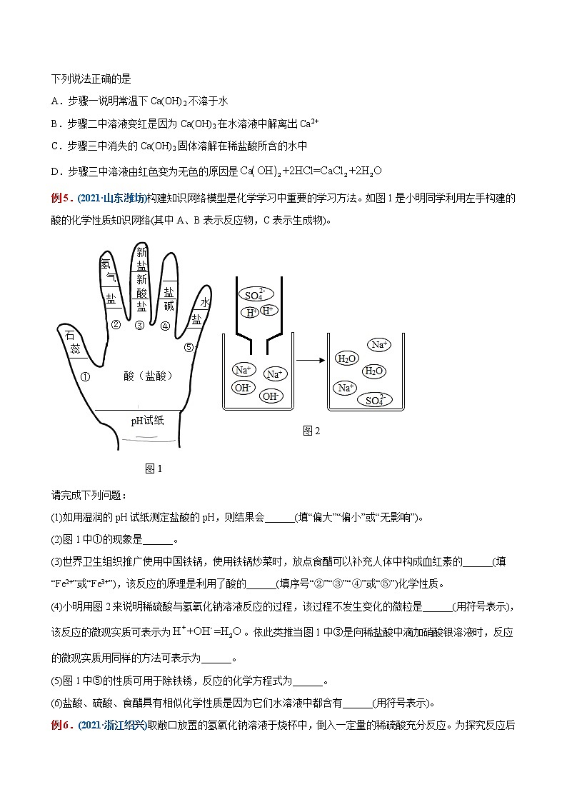 专题19 酸和碱、pH的测定(重点、难点)-备战2022年中考化学一轮复习考点微专题 (学生版)第2页