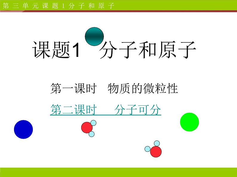 人教版九年级化学第3单元课题1分子和原子 课件02