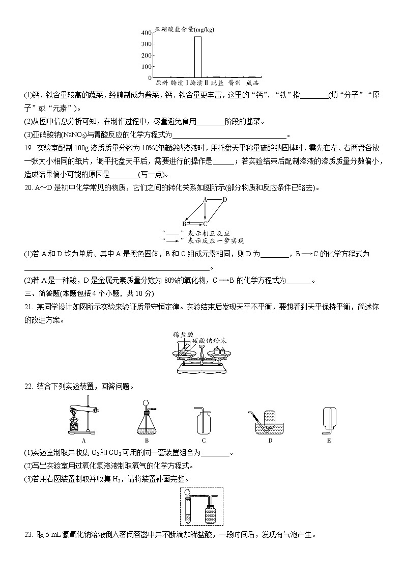 2022年河南省普通高中招生考试试卷(化 学)03