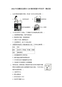 2022年安徽省合肥市C20教育联盟中考化学一模试卷（word版含答案）