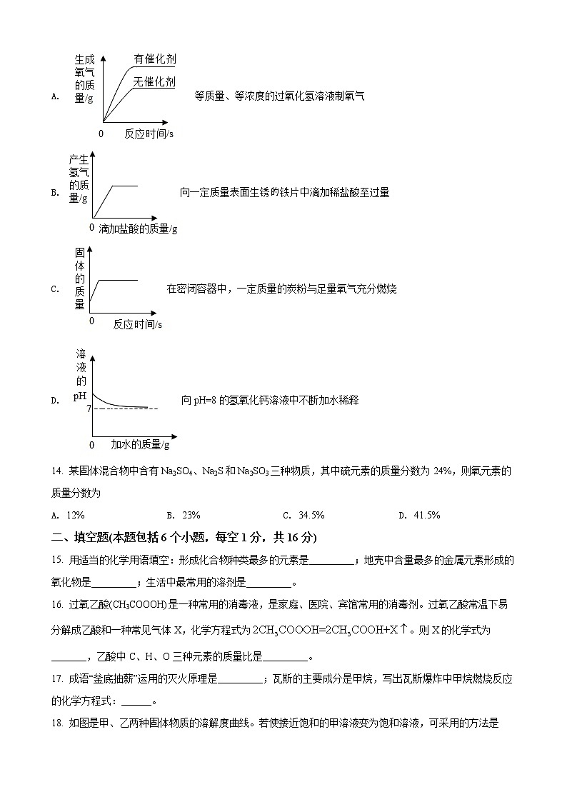 2022年河南省商丘市永城市中考一模化学试题第3页