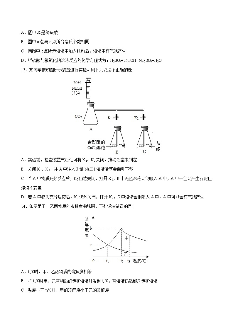 (上海卷)2022年中考化学第一次模拟考试(A4考试版)第3页