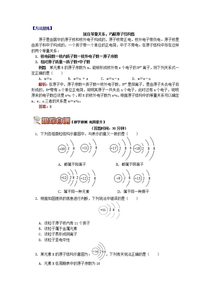 (通用版)中考化学二轮重难点易错点复习讲与练《破解原子结构》(含详解)第3页