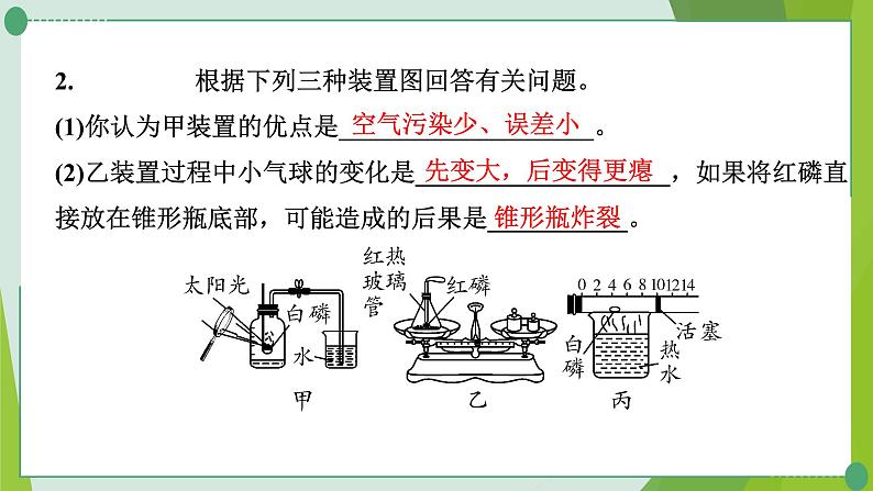 2022年中考化学第二轮复习专题一 横向实验归类练课件PPT第7页