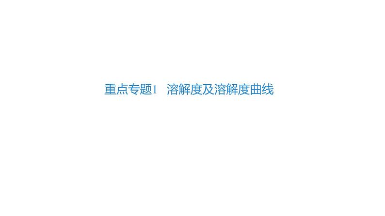 2022年中考化学专题复习---突破重点专题1溶解度及溶解度曲线课件PPT第1页