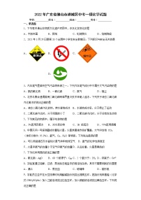 2022年广东省佛山市禅城区中考一模化学试题(word版含答案)