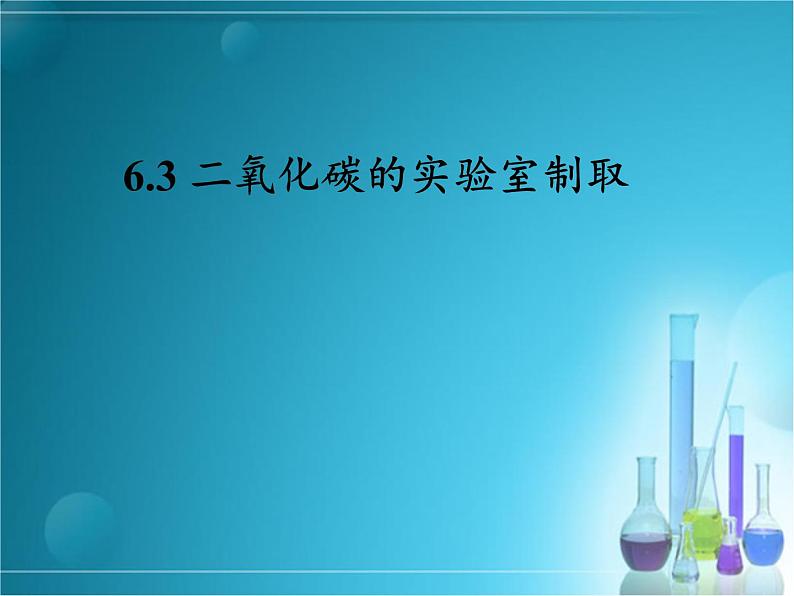 鲁教版九年级化学上册 第六单元 到实验室去:二氧化碳的实验室制取与性质(1) 课件02
