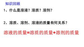 2021学年第二节 溶液组成的定量表示课堂教学课件ppt