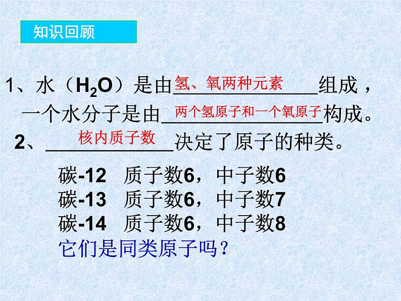 鲁教版(五四制)八年级化学 3.2元素 课件第2页