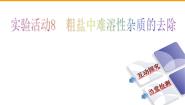 初中化学人教版 (五四制)九年级全册实验活动5 粗盐中难溶性杂志的去除教学ppt课件