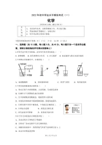 2022年广东省东莞市初中学业水平模拟考试（一）化学试题