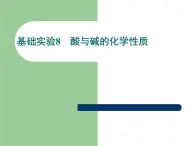 沪教版九下化学 7.5基础实验8 酸与碱的化学性质 课件