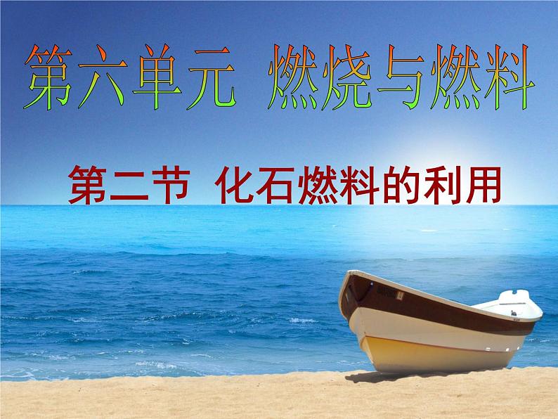 鲁教版(五四制)八年级化学 6.2化石燃料的利用 课件第2页