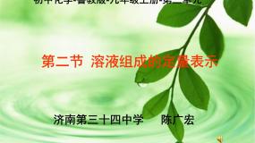 鲁教版九年级上册第二节 溶液组成的定量表示教学演示ppt课件