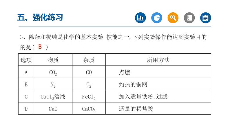2022年中考化学二轮【重难点突破】精品课件:专题01 物质的分离与除杂(第2课时)第7页