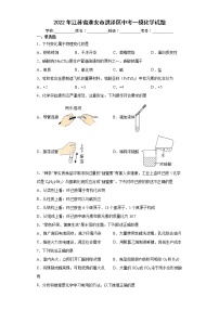 2022年江苏省淮安市洪泽区中考一模化学试题(word版含答案)