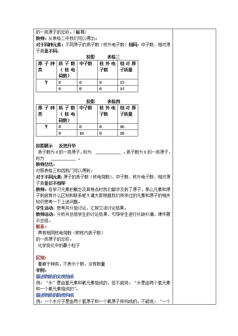 人教初中化学九上《3课题3元素》word教案 (1)第2页