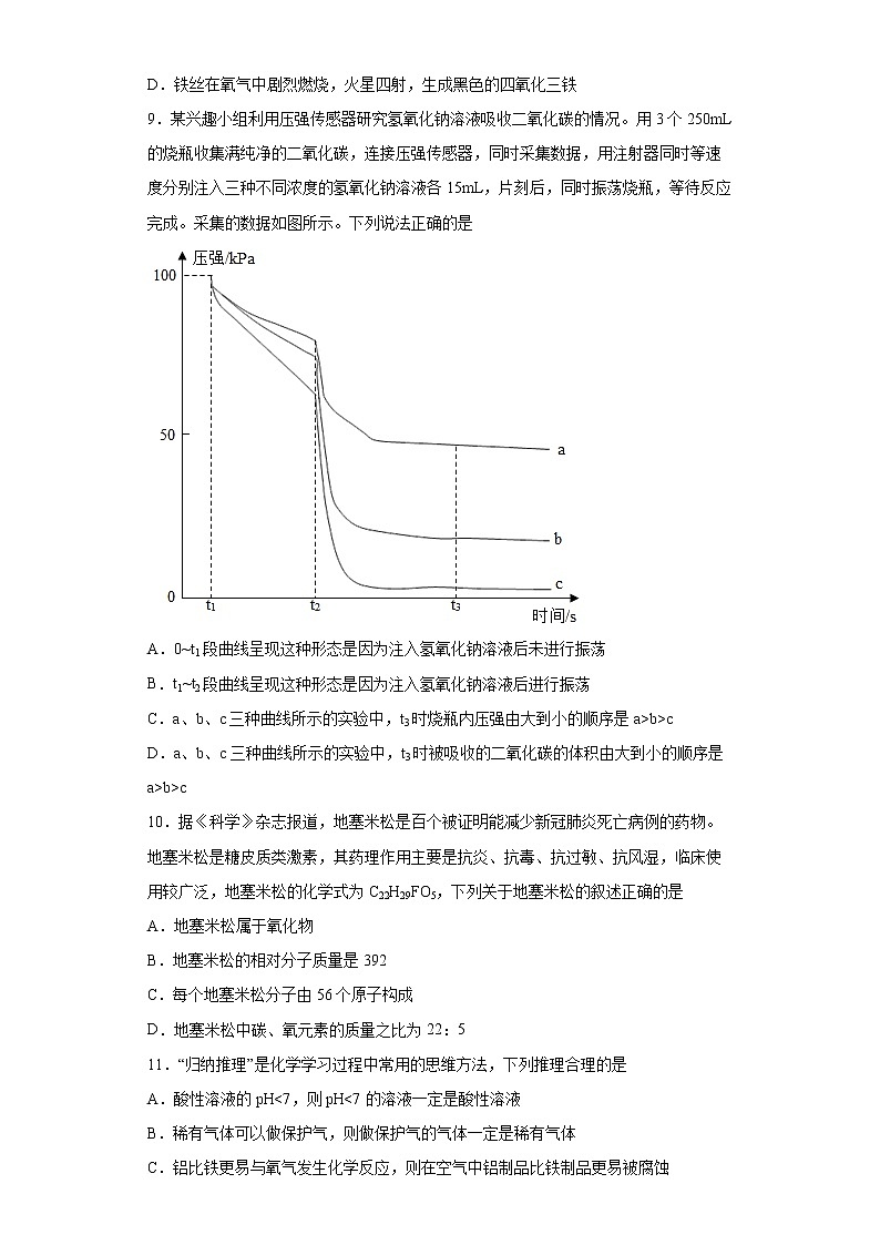 2022年山东省东营市广饶县中考一模(期中)化学试题(word版含答案)第3页