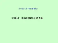 鲁教版九年级下册化学 8.4到实验室去：精盐中难溶性杂质的去除 课件