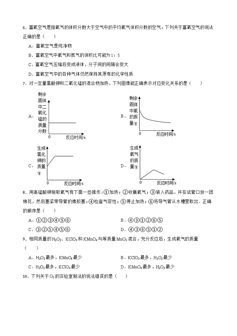 中考化学二轮专题复习-空气和氧气(性质、制备)解析版02