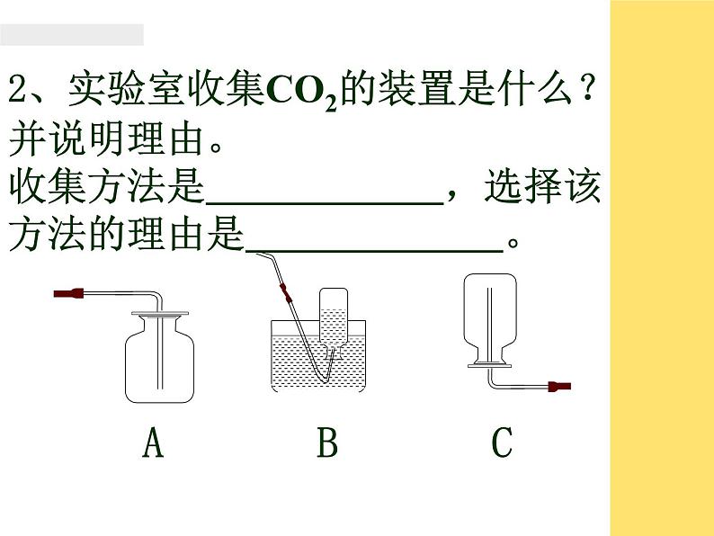 人教版(五四制)八年级全册化学 6.4 实验活动2 二氧化碳的实验室制取与性质 课件第3页