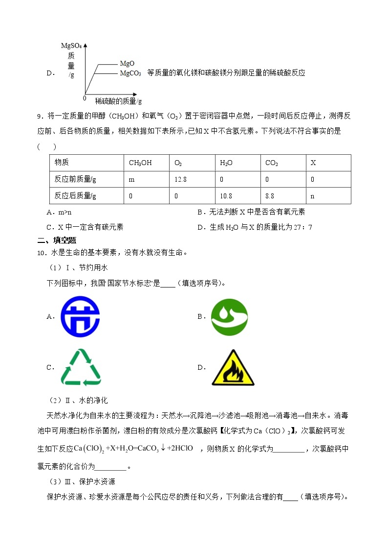 2022届四川省德阳市中考一模化学试题解析版03