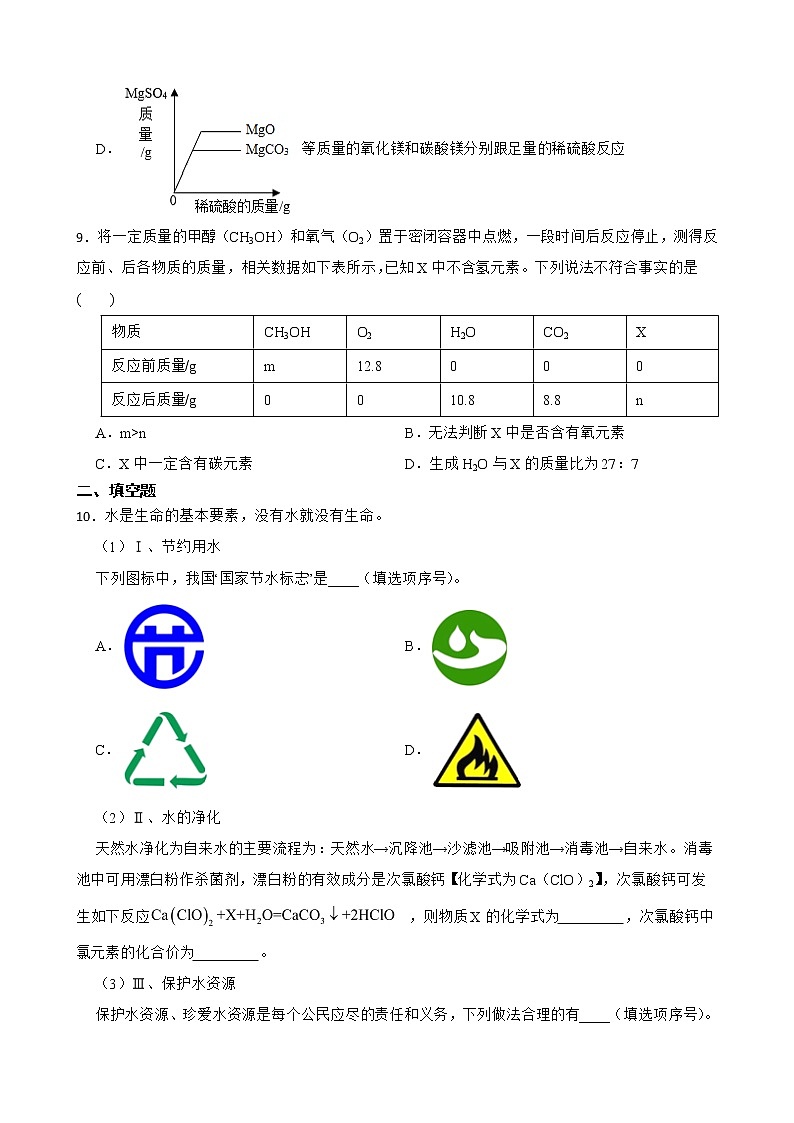 2022届四川省德阳市中考一模化学试题解析版03