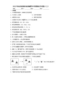 2022年山东省滨州市滨城区中考模拟化学试题（二）(word版含答案)