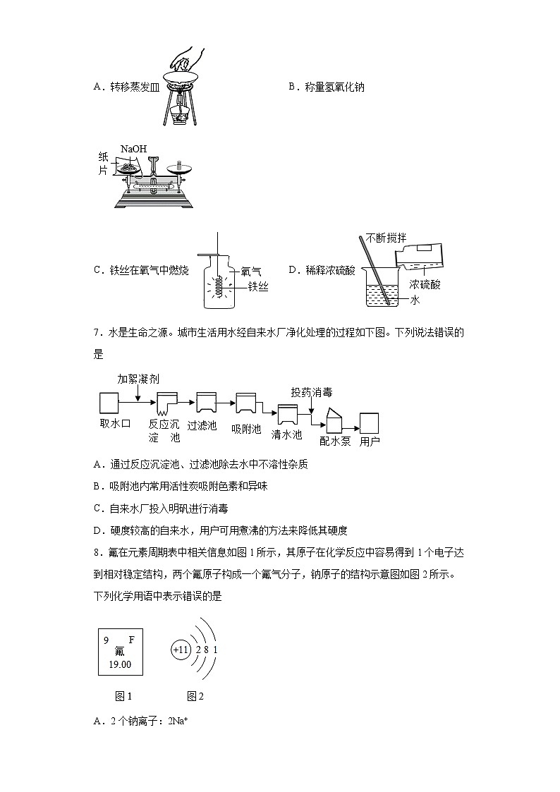 2022年山东省泰安市东平县学业模拟考试化学试题(word版含答案)第2页