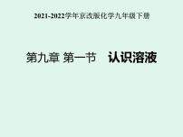 初中化学北京课改版九年级下册第一节 认识溶液课文内容课件ppt